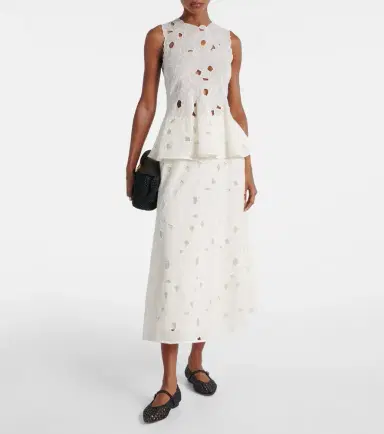 Ulla Johnson Ali floral cotton organda top | Thumbnail 5