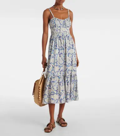 Ulla Johnson Nadine floral cotton-blend midi dress | Thumbnail 2