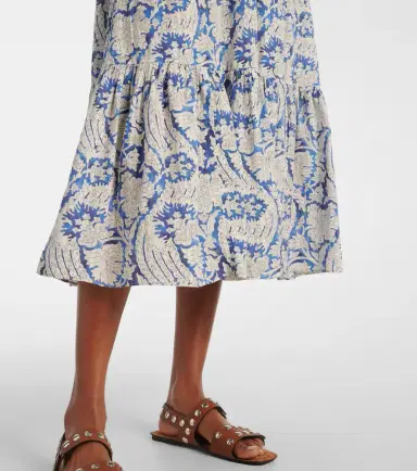 Ulla Johnson Nadine floral cotton-blend midi dress | Thumbnail 5