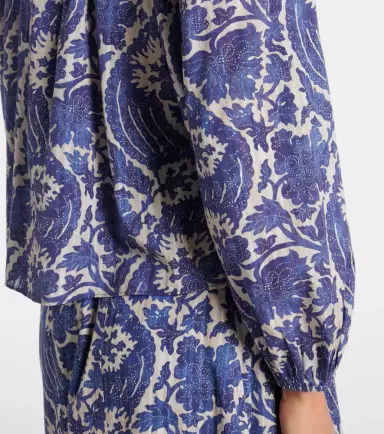 Ulla Johnson Brea printed cotton-blend blouse | Thumbnail 2