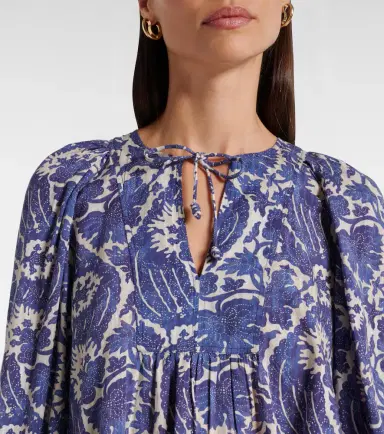 Ulla Johnson Brea printed cotton-blend blouse | Thumbnail 5