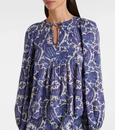 Ulla Johnson Brea printed cotton-blend blouse | Thumbnail 6