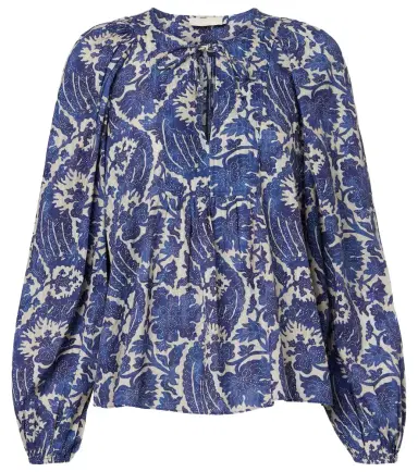 Ulla Johnson Brea printed cotton-blend blouse | Thumbnail 1