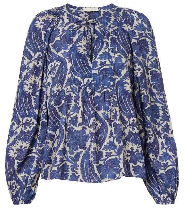 Ulla Johnson Brea printed cotton-blend blouse