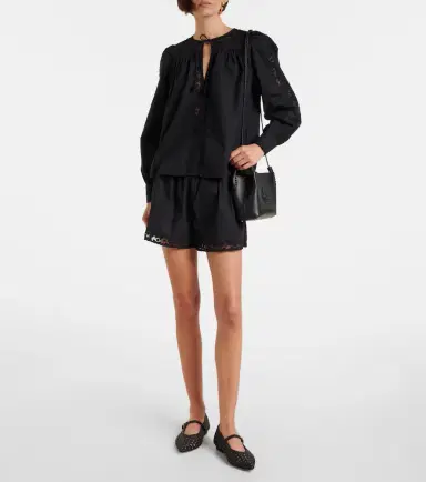 Ulla Johnson Kady lace-trimmed cotton blouse | Thumbnail 3