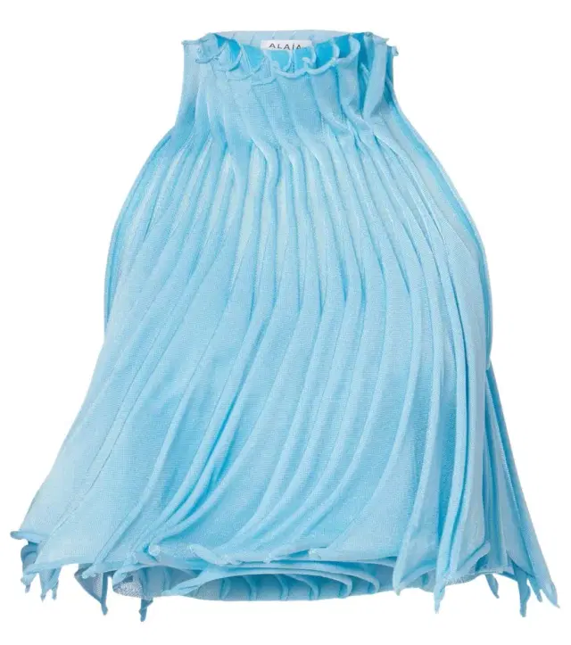 Alaia Alaïa Pleated mesh crop top