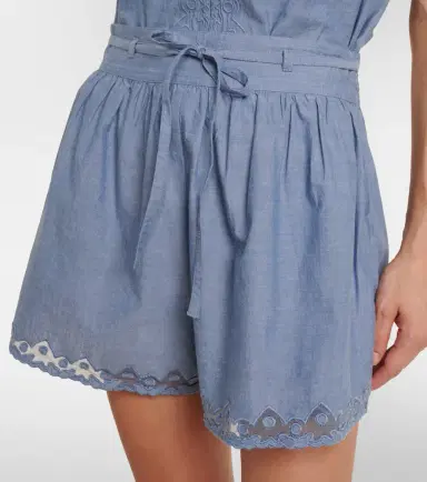 Ulla Johnson Elowen lace-trimmed cotton shorts | Thumbnail 2