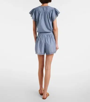Ulla Johnson Elowen lace-trimmed cotton shorts | Thumbnail 3