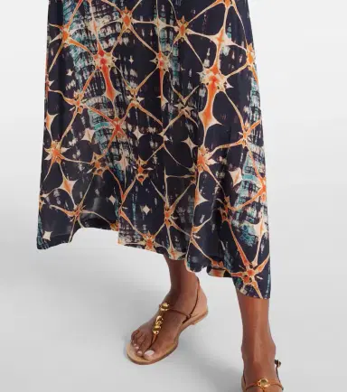Ulla Johnson Naia ruched printed jersey midi dress | Thumbnail 3