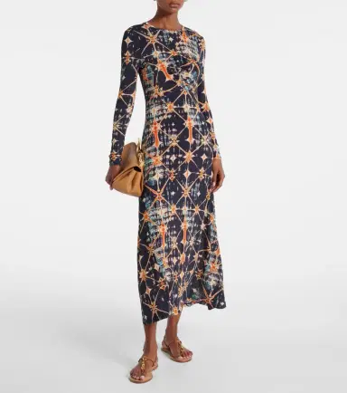 Ulla Johnson Naia ruched printed jersey midi dress | Thumbnail 5
