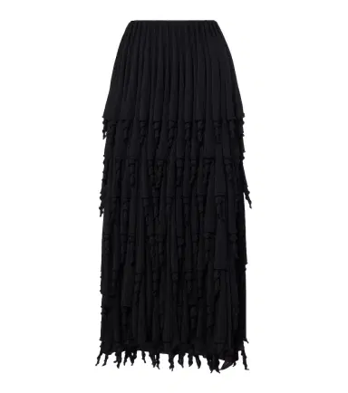 Alaïa Alaïa Tiered wool and silk maxi skirt | Thumbnail 1