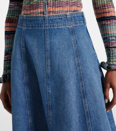 Ulla Johnson Uma denim midi skirt | Thumbnail 3