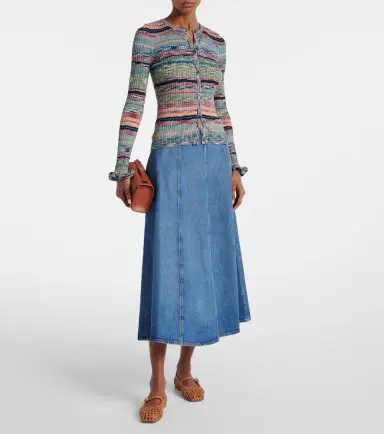 Ulla Johnson Uma denim midi skirt | Thumbnail 4