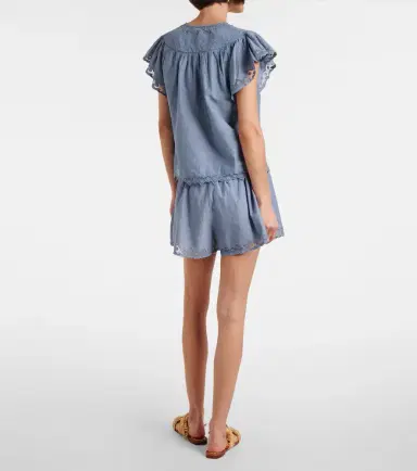 Ulla Johnson Effie lace-trimmed cotton top | Thumbnail 2