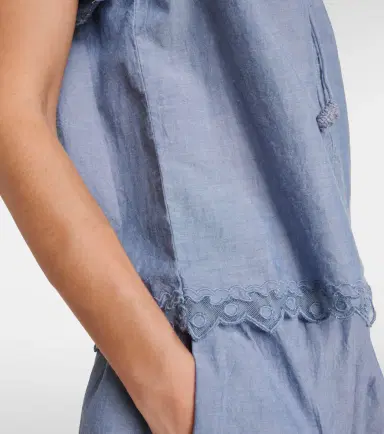 Ulla Johnson Effie lace-trimmed cotton top | Thumbnail 3