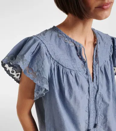 Ulla Johnson Effie lace-trimmed cotton top | Thumbnail 5