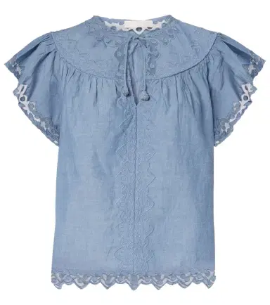 Ulla Johnson Effie lace-trimmed cotton top | Thumbnail 1