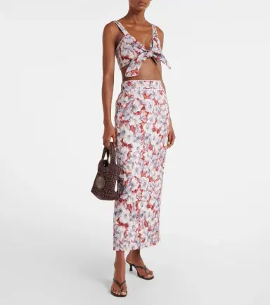 Posse Emma floral linen maxi skirt | Thumbnail 2