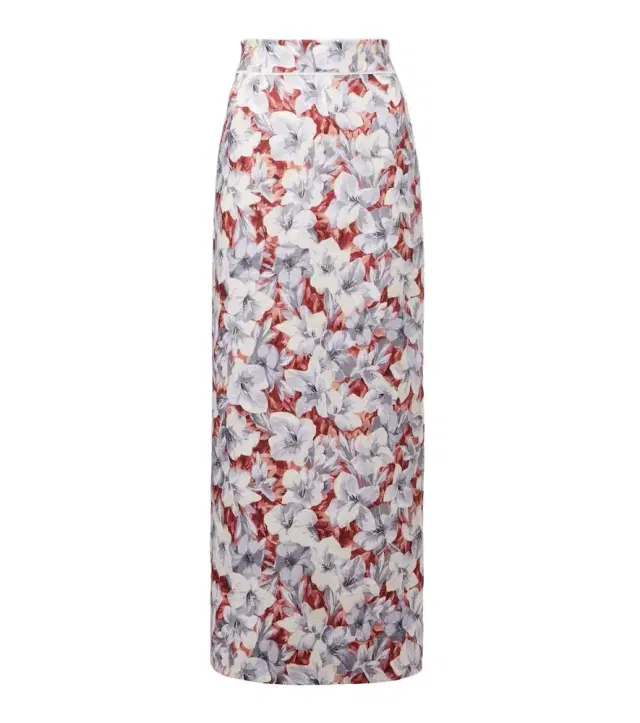 Posse Emma floral linen maxi skirt