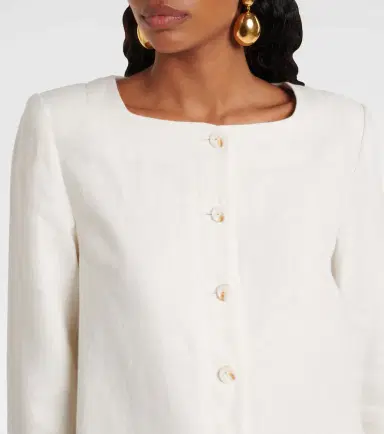 Posse Emma cropped linen jacket | Thumbnail 2