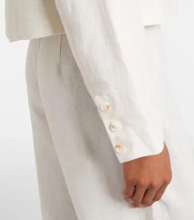Posse Emma cropped linen jacket | Thumbnail 4