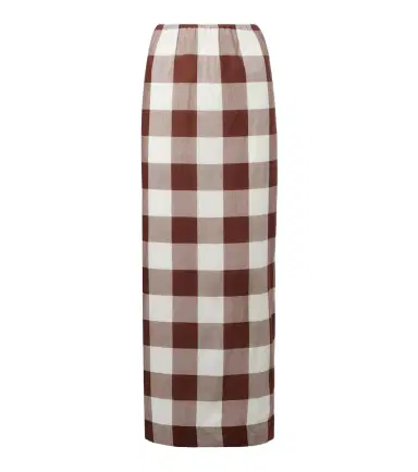 Posse Mira gingham cotton maxi skirt | Thumbnail 1