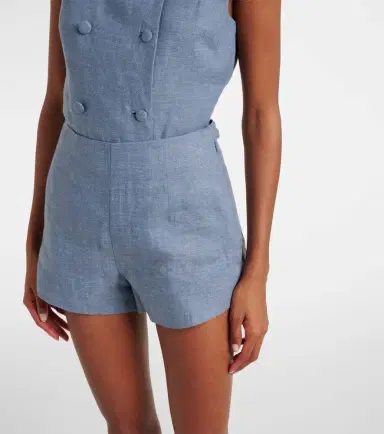 Posse Thea high-rise linen shorts | Thumbnail 5