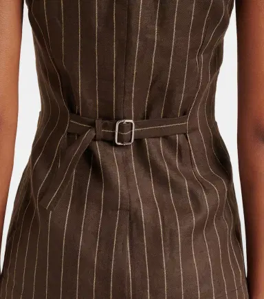 Posse Emma pinstripe linen top | Thumbnail 4