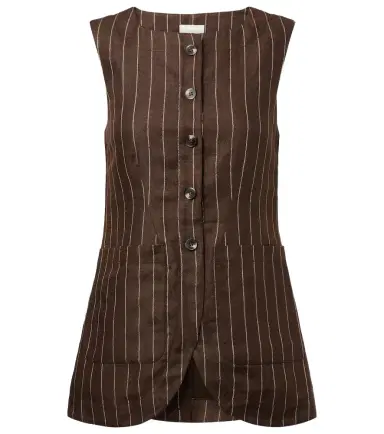 Posse Emma pinstripe linen top | Thumbnail 1