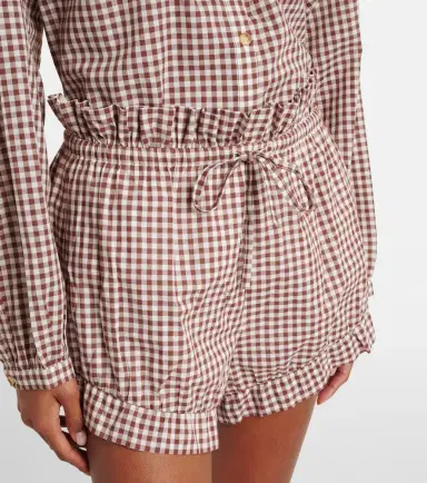Posse Callie gingham cotton shorts | Thumbnail 2