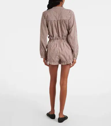 Posse Callie gingham cotton shorts | Thumbnail 3