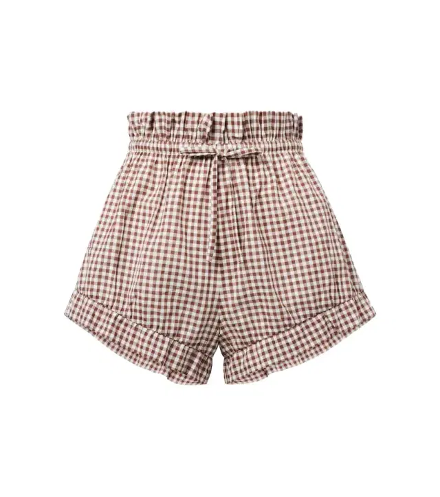 Posse Callie gingham cotton shorts