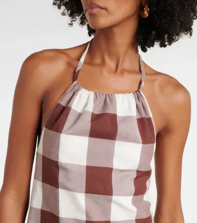 Posse Callie gingham cotton minidress | Thumbnail 3