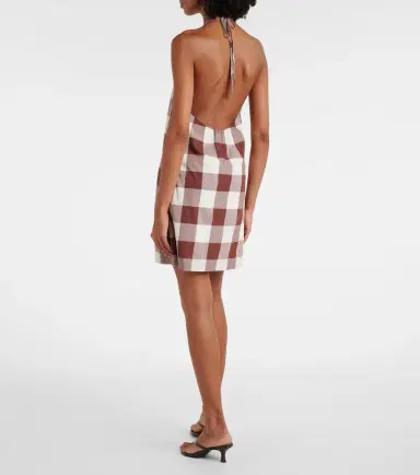 Posse Callie gingham cotton minidress | Thumbnail 4