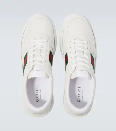 Gucci Web Stripe leather sneakers | Thumbnail 2 Gucci Web Stripe leather sneakers | Thumbnail 2
