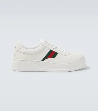 Gucci Web Stripe leather sneakers | Thumbnail 3 Gucci Web Stripe leather sneakers | Thumbnail 3