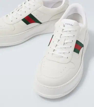 Gucci Web Stripe leather sneakers | Thumbnail 4 Gucci Web Stripe leather sneakers | Thumbnail 4