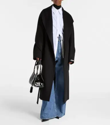 Sportmax Baldo scarf-detail virgin wool coat | Thumbnail 2