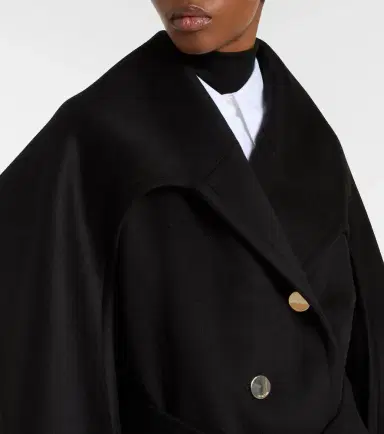 Sportmax Baldo scarf-detail virgin wool coat | Thumbnail 4