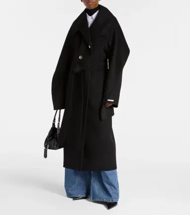Sportmax Baldo scarf-detail virgin wool coat | Thumbnail 7