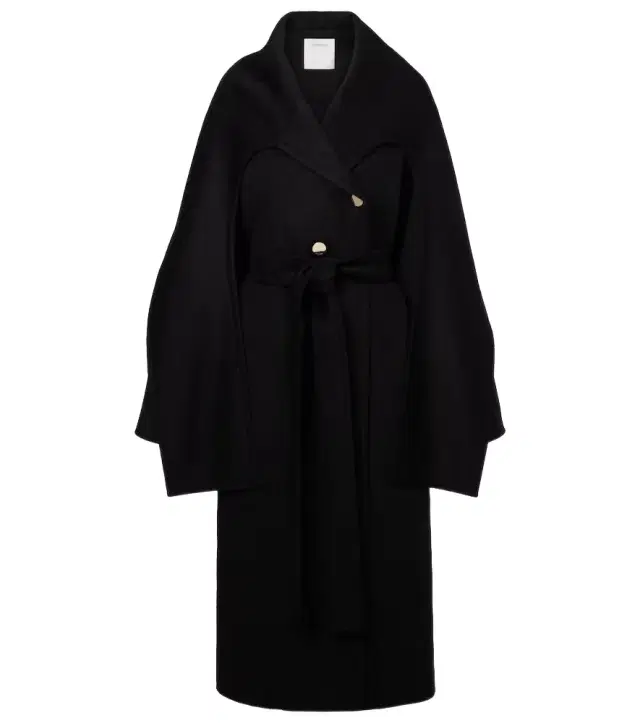 Sportmax Baldo scarf-detail virgin wool coat