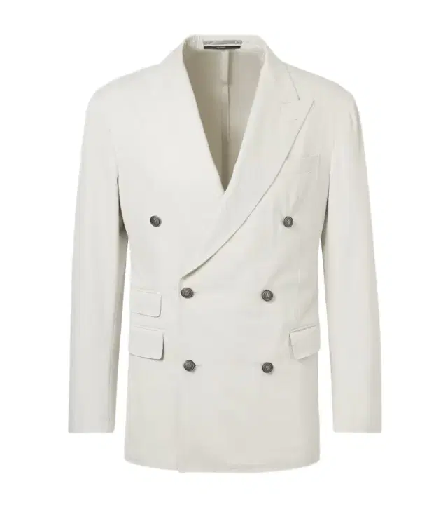 dunhill Double-breasted cotton and cashmere blazer