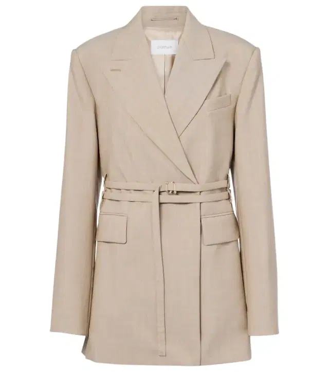 Sportmax Tubinga belted virgin wool blazer