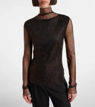Sportmax Gerarda embellished mesh top | Thumbnail 4