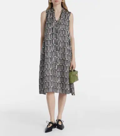 'S Max Mara Jackie silk twill midi dress | Thumbnail 2 'S Max Mara Jackie silk twill midi dress | Thumbnail 2