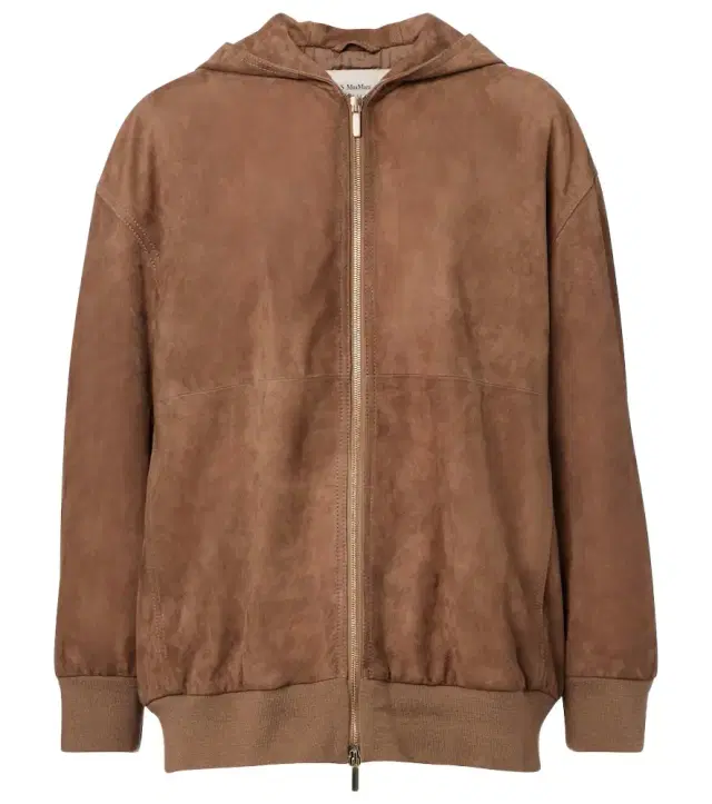 'S Max Mara Suede zip-up hoodie