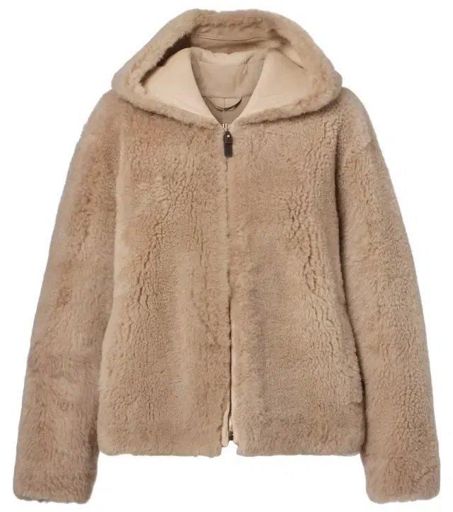'S Max Mara Sole hooded shearling jacket