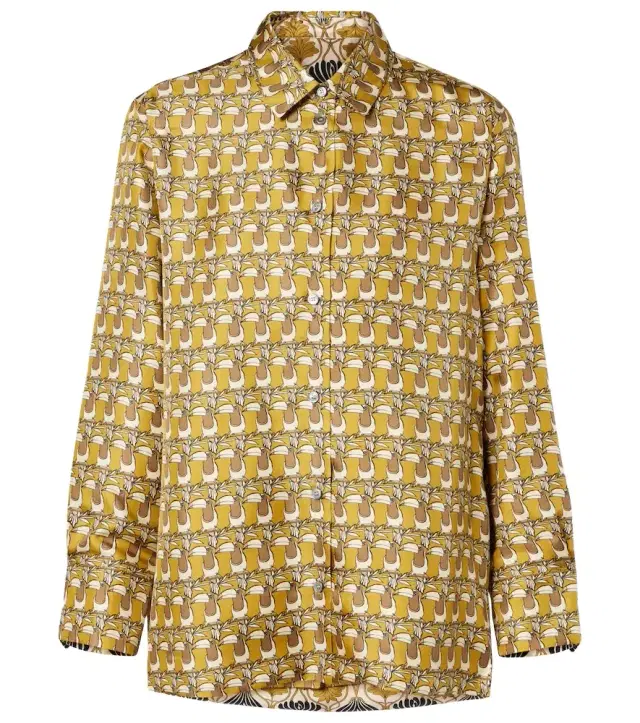 'S Max Mara Printed reversible silk shirt