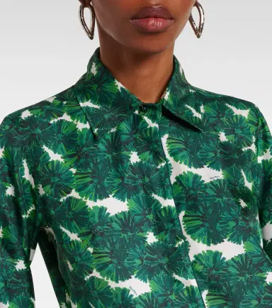 Max Mara Rodesia printed silk twill shirt | Thumbnail 3