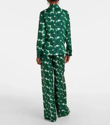 Max Mara Rodesia printed silk twill shirt | Thumbnail 5
